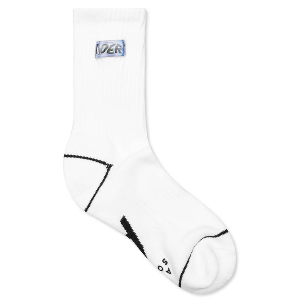Lenticular Logo Socks - White