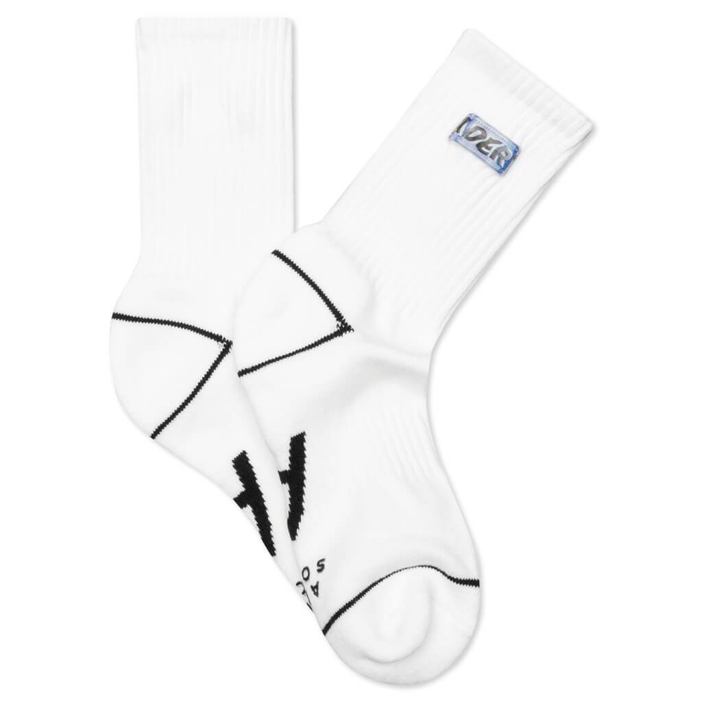 Lenticular Logo Socks - White