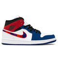 Air Jordan 1 Mid SE - White/University Red/Rush Blue/Black