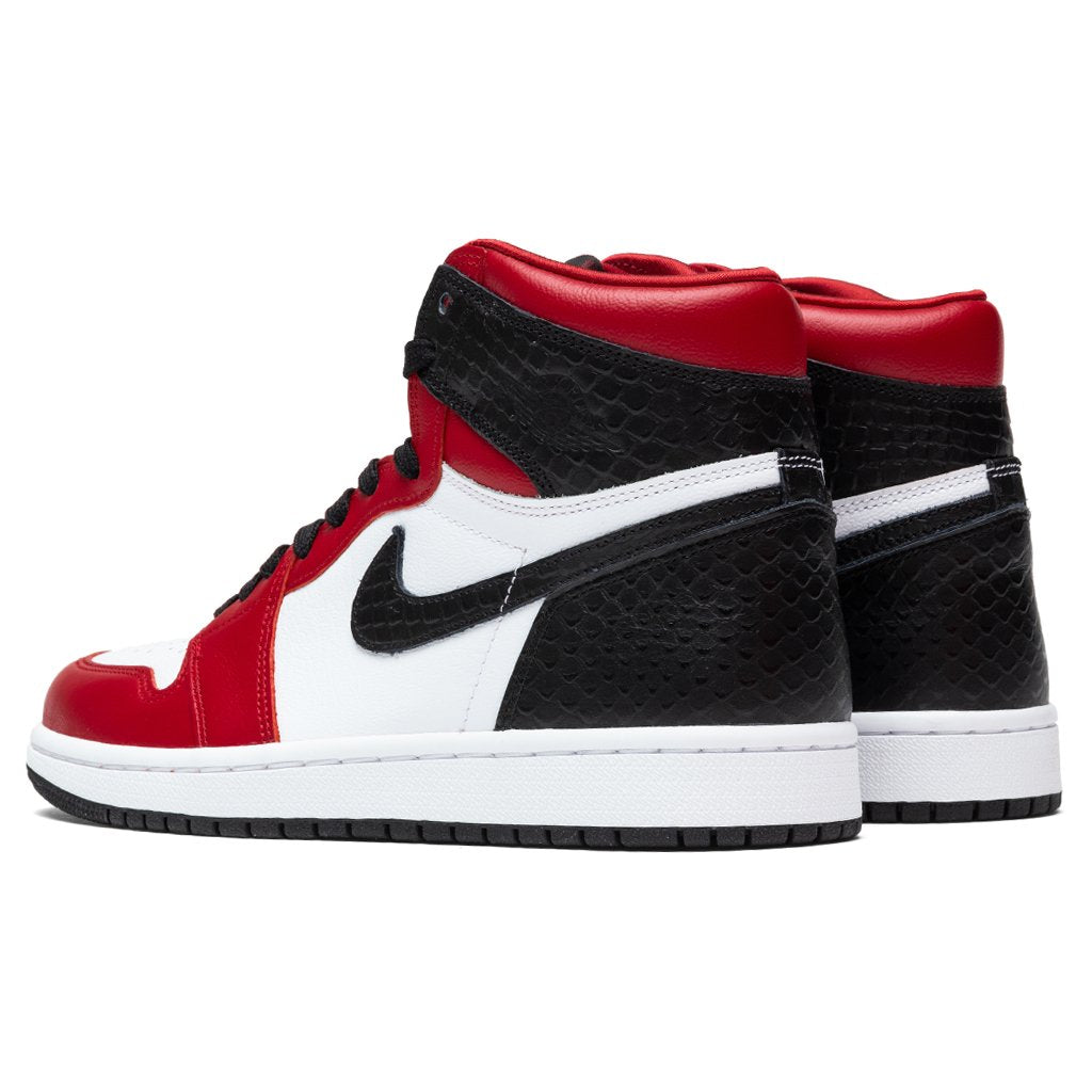 Women's Air 1 Retro Hi "Satin" - Gym Red/Black