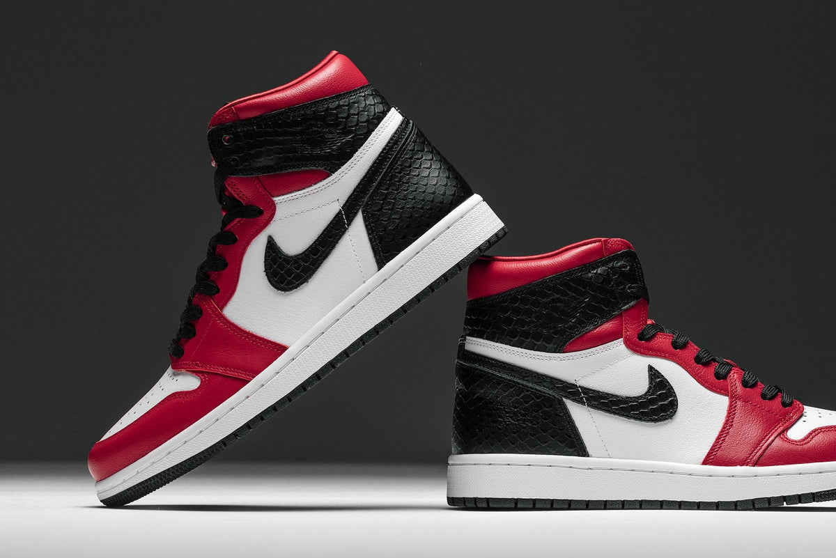Women's Air 1 Retro Hi "Satin" - Gym Red/Black