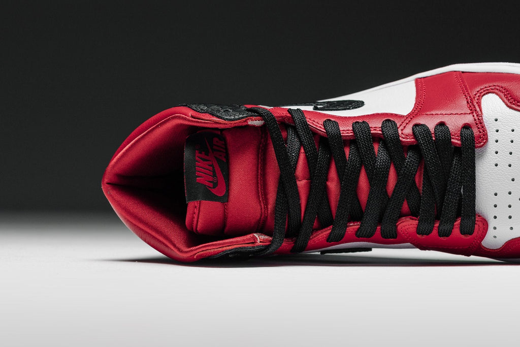 Women's Air 1 Retro Hi "Satin" - Gym Red/Black