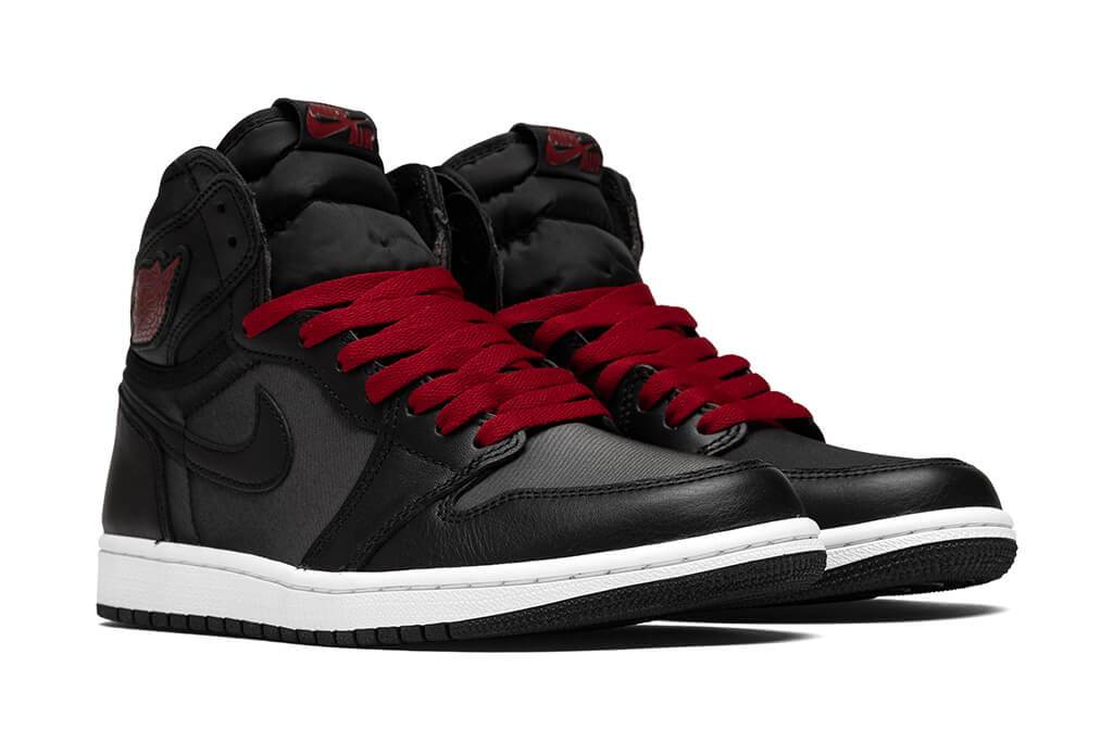 Air Jordan 1 Retro High OG “Black Satin” - Black/Metallic Silver/Gym Red