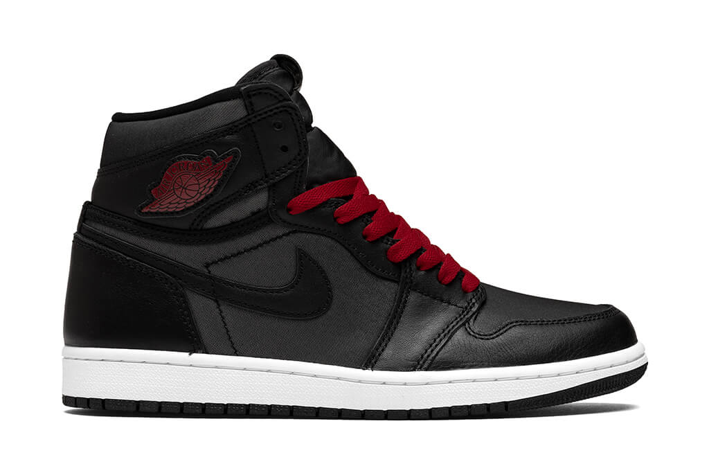 Air Jordan 1 Retro High OG “Black Satin” - Black/Metallic Silver/Gym Red