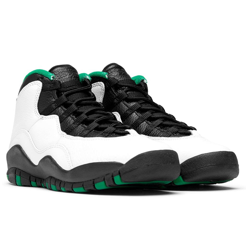 Air Jordan 10 Retro "Seattle" (GS) - White/Black/Court Green