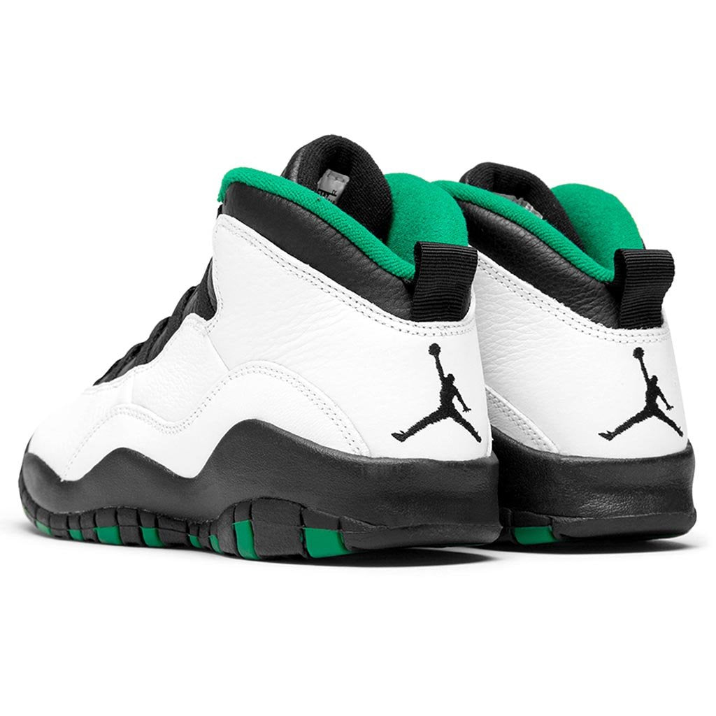 Air Jordan 10 Retro "Seattle" (GS) - White/Black/Court Green
