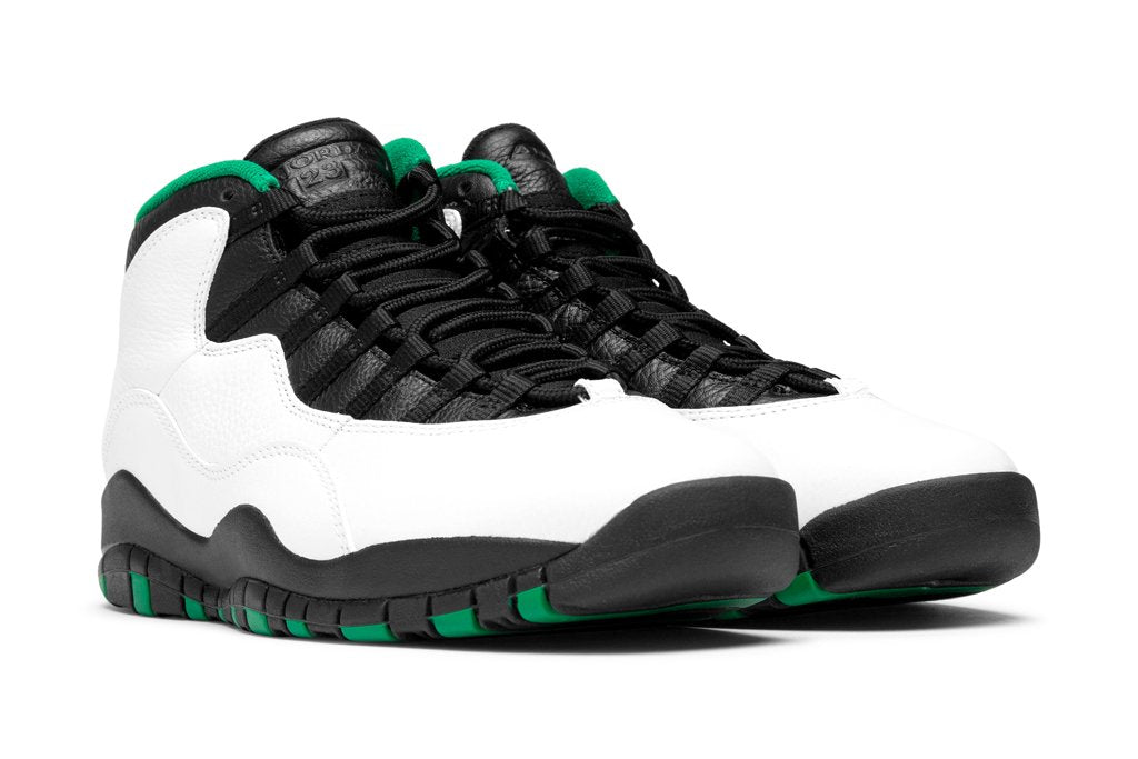 Air Jordan 10 Retro "Seattle" - White/Black/Court Green
