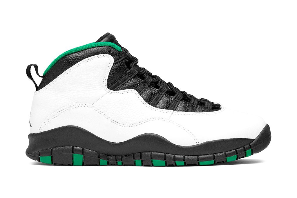 Air Jordan 10 Retro "Seattle" - White/Black/Court Green