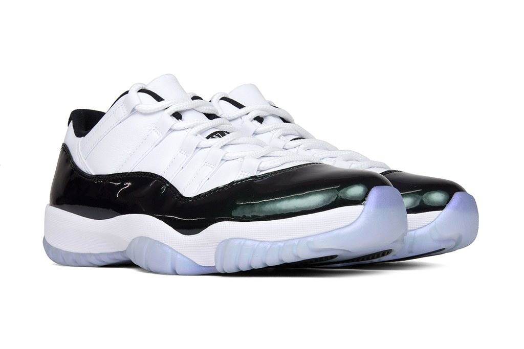 Air Jordan 11 Retro Low 'Easter' - White/Black-Emerald Rise