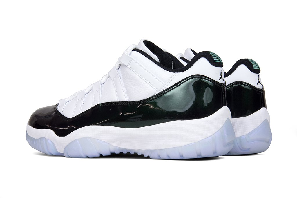 Air Jordan 11 Retro Low 'Easter' - White/Black-Emerald Rise