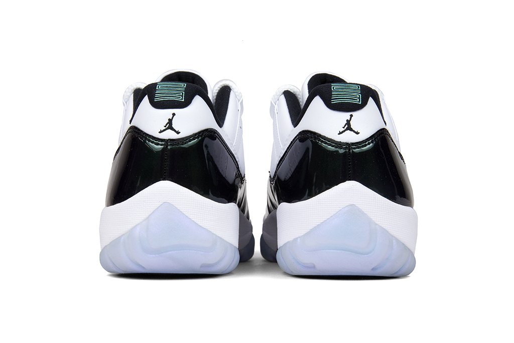 Air Jordan 11 Retro Low 'Easter' - White/Black-Emerald Rise