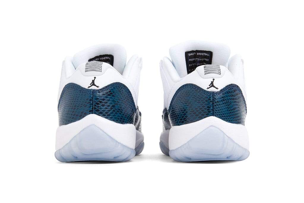 Air Jordan 11 Retro Low LE (GS) "Blue Snakeskin" - White/Black/Navy