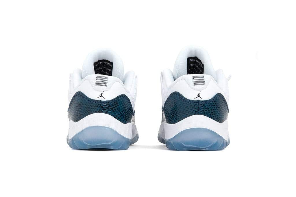 Air Jordan 11 Retro Low LE (PS) "Blue Snakeskin" - White/Black/Navy