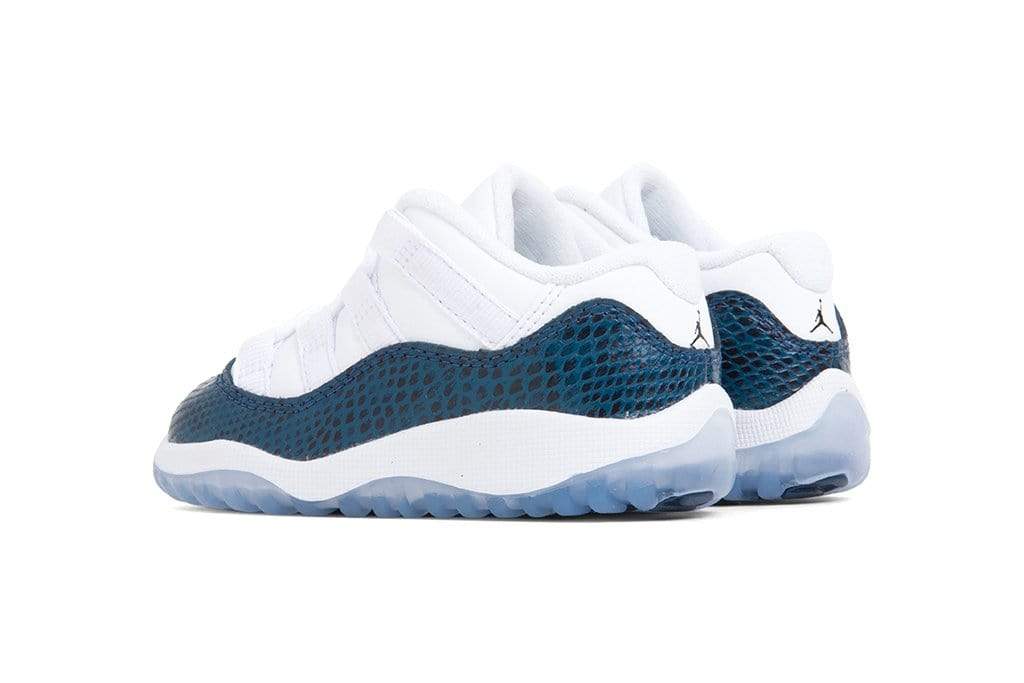 Air Jordan 11 Retro Low LE (TD) "Blue Snakeskin" - White/Black/Navy