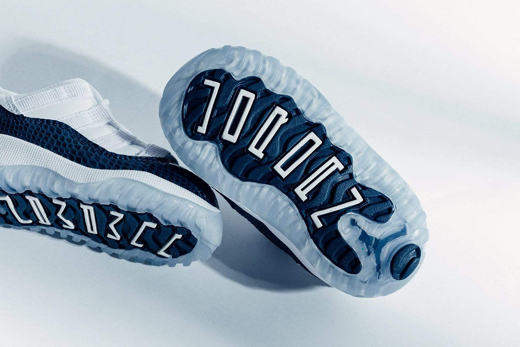 Air Jordan 11 Retro Low LE (TD) "Blue Snakeskin" - White/Black/Navy