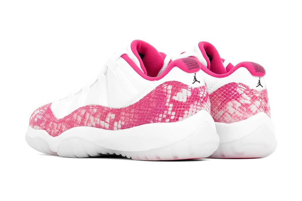 Women's Air 11 Retro Low "Pink Snakeskin" - White/Watermelon/Black