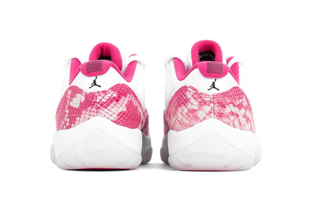 Women's Air 11 Retro Low "Pink Snakeskin" - White/Watermelon/Black