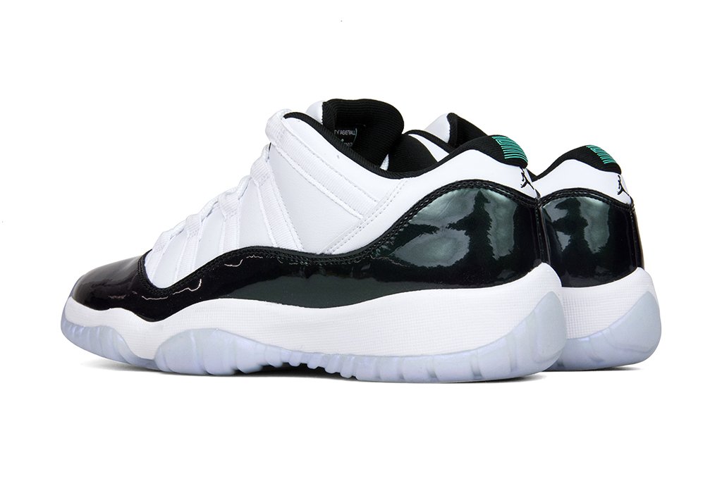 Air Jordan 11 Retro Low Youth 'Easter' - White/Black-Emerald Rise
