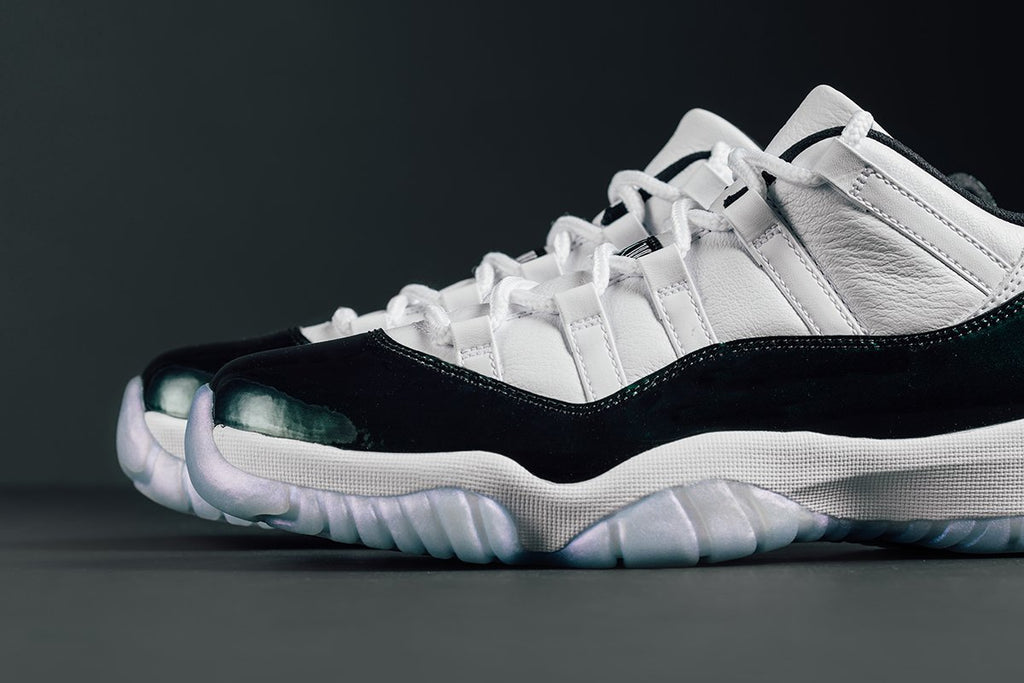 Air Jordan 11 Retro Low Youth 'Easter' - White/Black-Emerald Rise