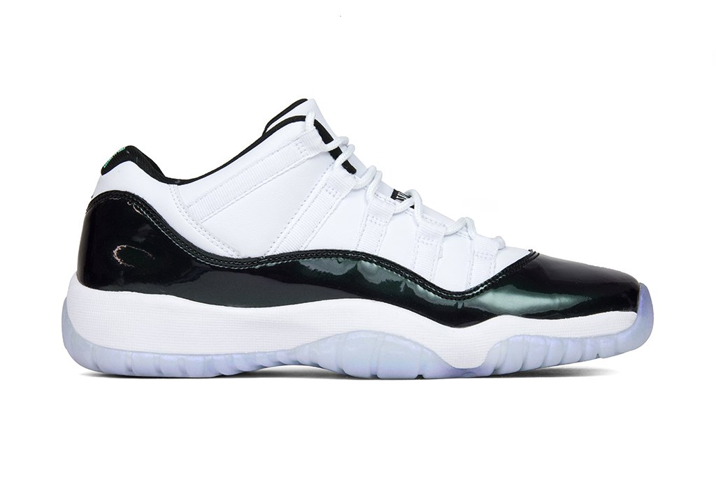Air Jordan 11 Retro Low Youth 'Easter' - White/Black-Emerald Rise