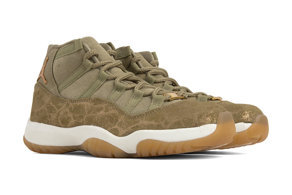 Women's Air 11 Retro - Neutral Olive/Metallic Stout
