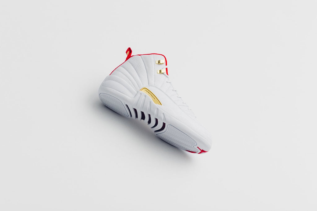 Air Jordan 12 Retro (GS) "FIBA" - White/University Red/Metallic Gold