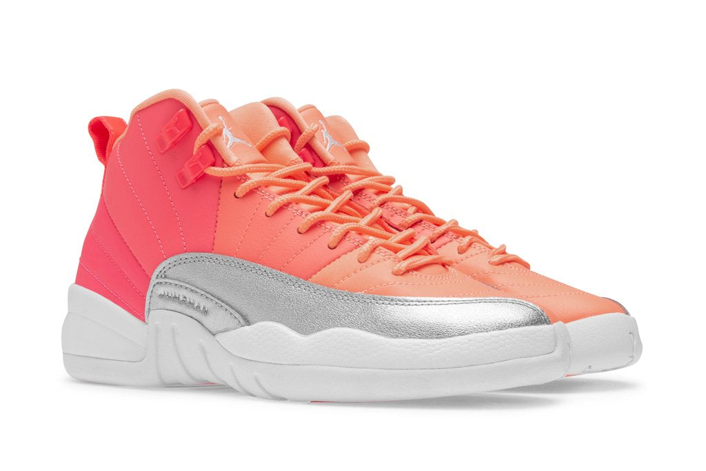 Air Jordan 12 Retro (GS) - Racer Pink/White/Hot Punch/Bright Mango