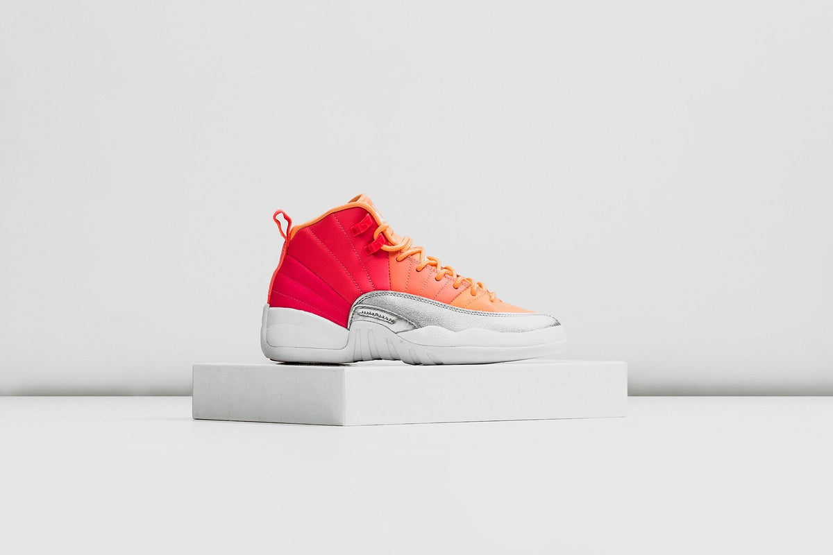 Air Jordan 12 Retro (GS) - Racer Pink/White/Hot Punch/Bright Mango