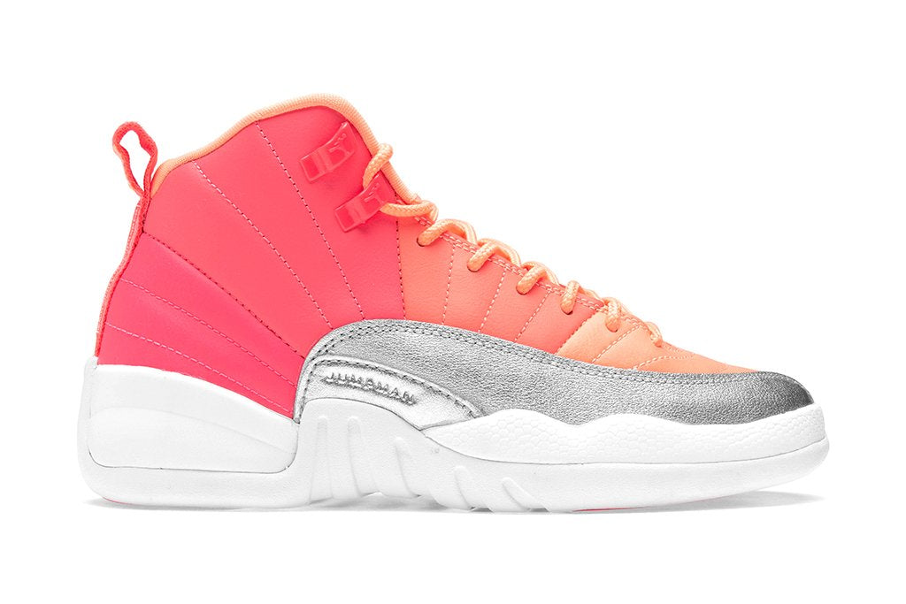Air Jordan 12 Retro (GS) - Racer Pink/White/Hot Punch/Bright Mango