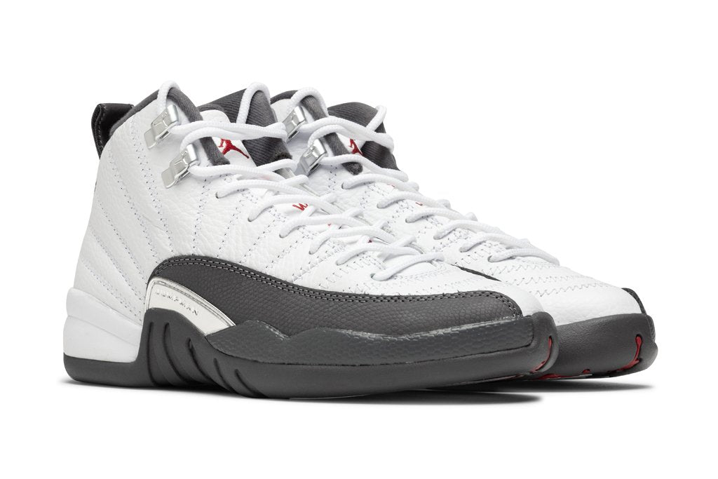 Air Jordan 12 Retro (GS) - White/Gym Red/Dark Grey