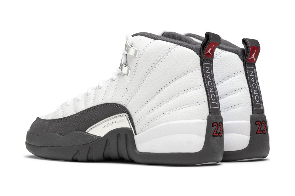 Air Jordan 12 Retro (GS) - White/Gym Red/Dark Grey