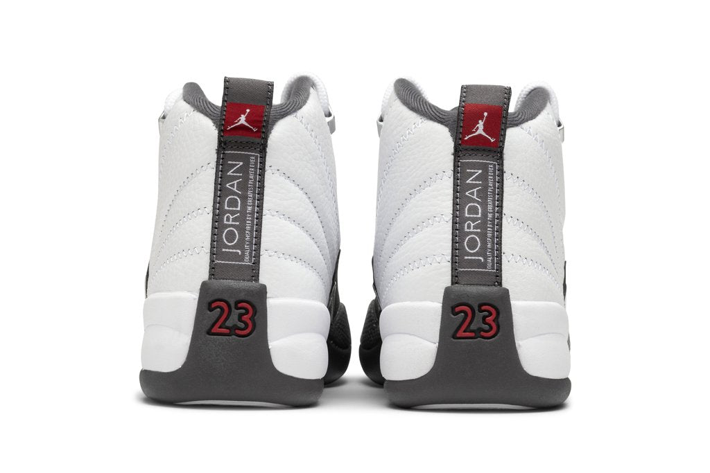 Air Jordan 12 Retro (GS) - White/Gym Red/Dark Grey