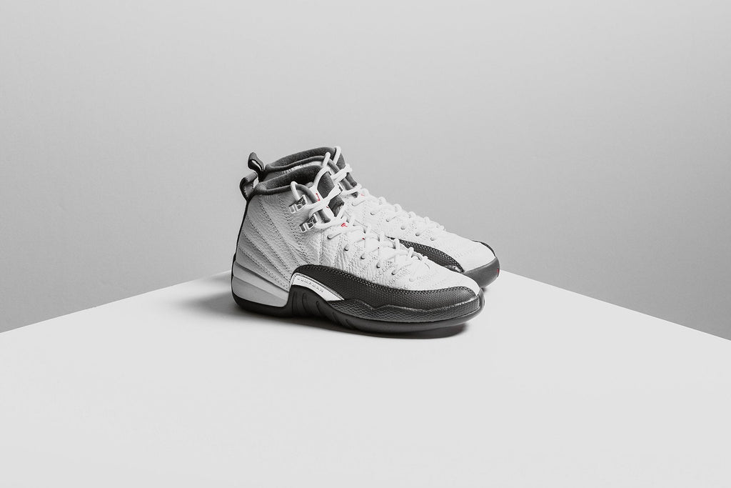Air Jordan 12 Retro (GS) - White/Gym Red/Dark Grey