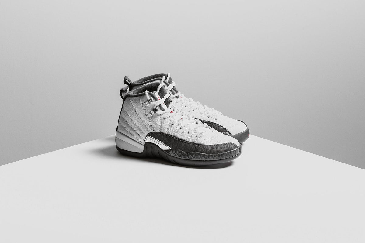 Air Jordan 12 Retro (GS) - White/Gym Red/Dark Grey