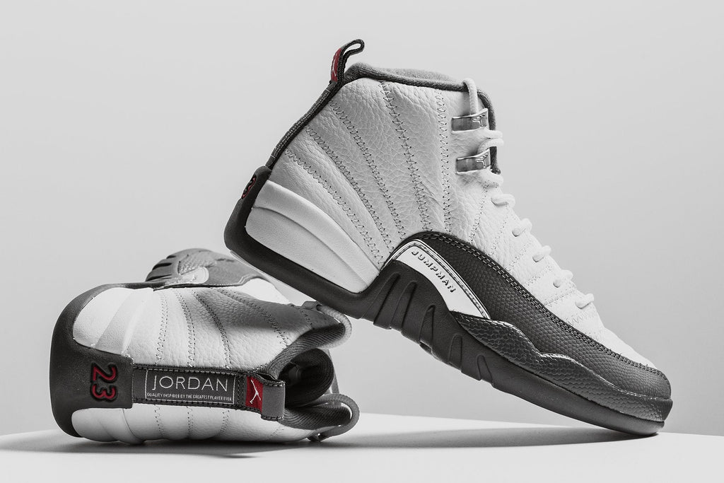 Air Jordan 12 Retro (GS) - White/Gym Red/Dark Grey