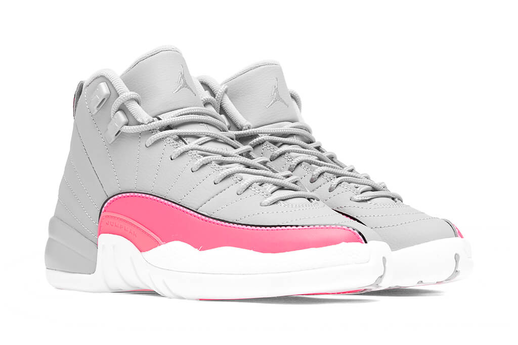 Air Jordan 12 Retro (GS) - Wolf Grey/Racer Pink/Black