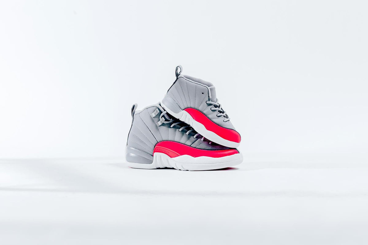 Air Jordan 12 Retro (GS) - Wolf Grey/Racer Pink/Black