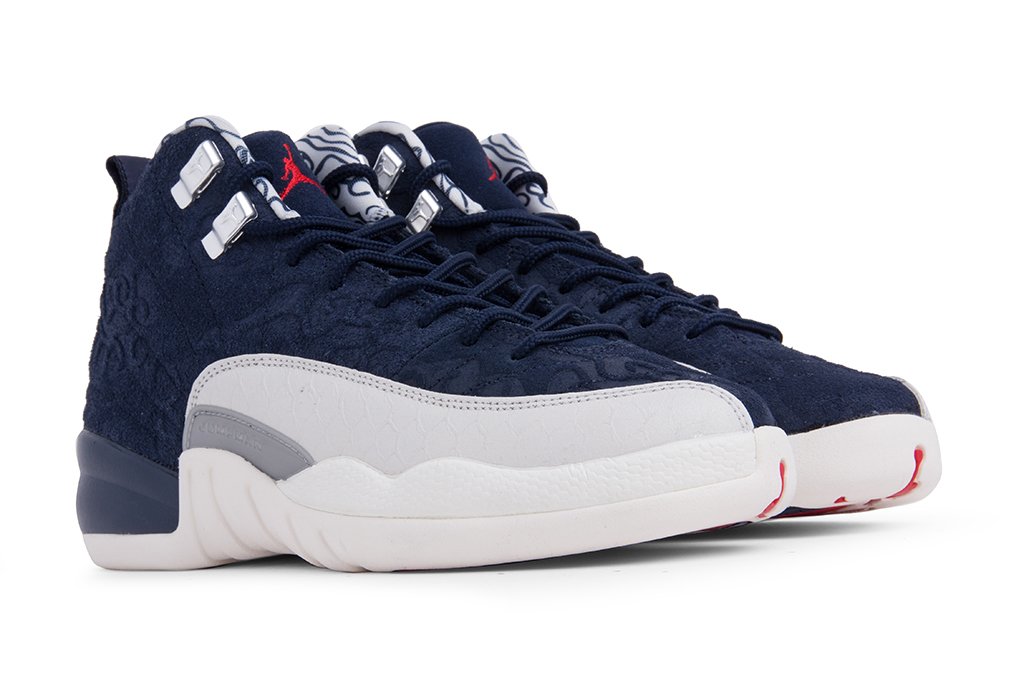 Air 12 Retro Premium (GS) - College Navy/University Red/Sail