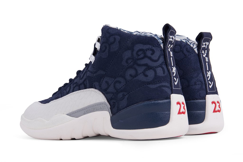 Air 12 Retro Premium 'International Flight' - College Navy/University Red