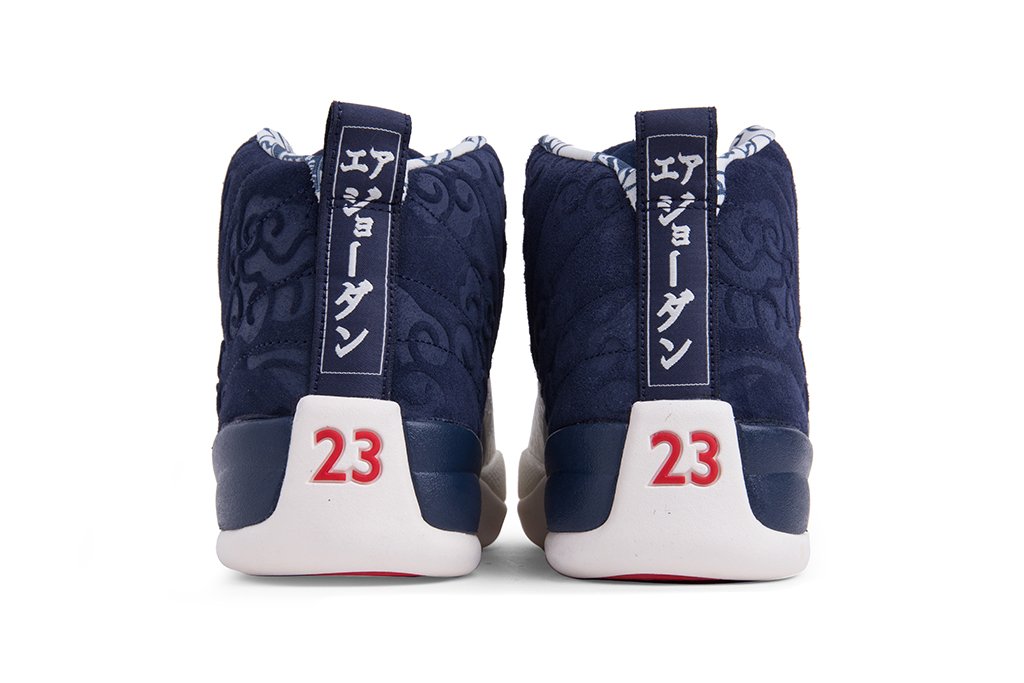 Air 12 Retro Premium 'International Flight' - College Navy/University Red