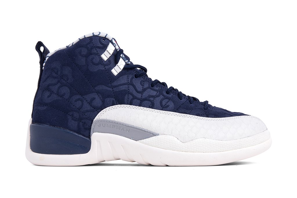 Air 12 Retro Premium 'International Flight' - College Navy/University Red