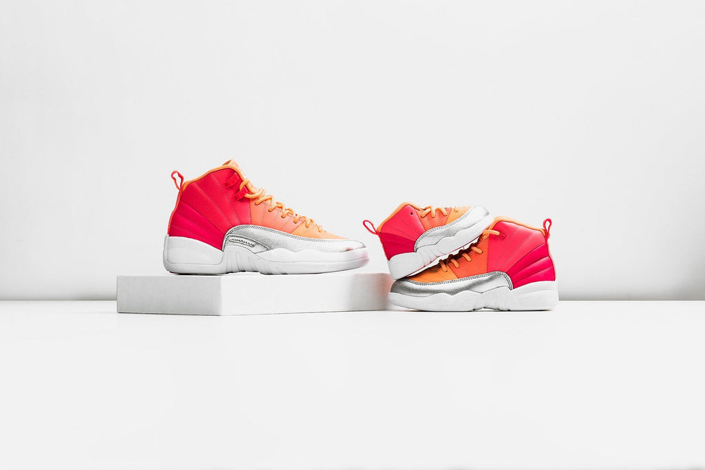 Air Jordan 12 Retro (PS) - Racer Pink/White/Hot Punch/Bright Mango