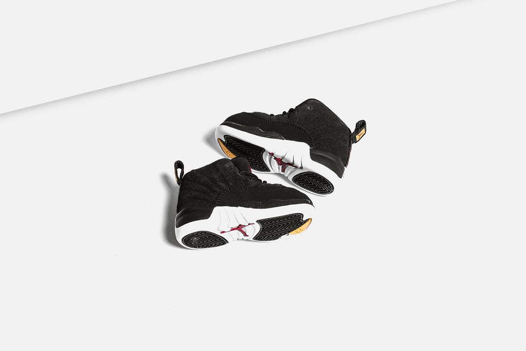 Air Jordan 12 Retro (TD) - Black/Taxi