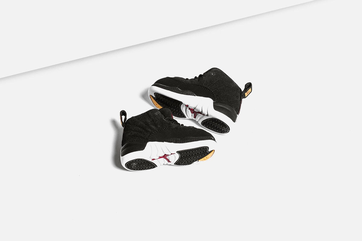 Air Jordan 12 Retro (TD) - Black/Taxi