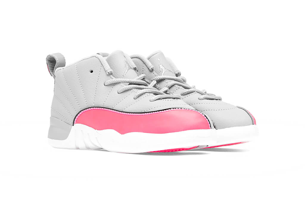 Air Jordan 12 Retro (TD) - Wolf Grey/Racer Pink/Black