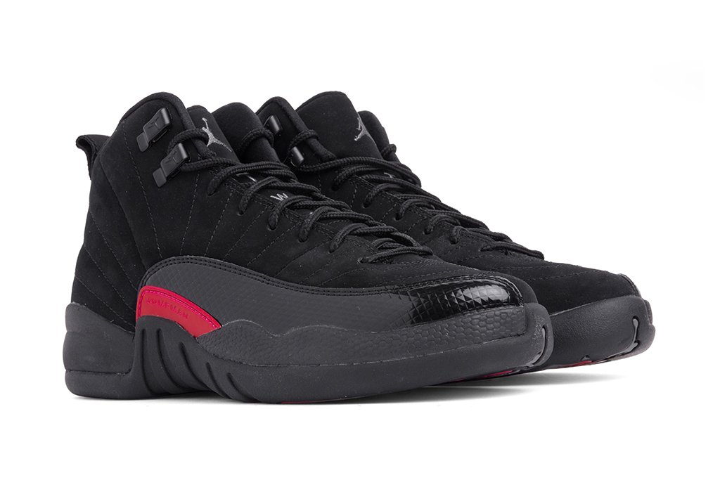 Air Jordan 12 Retro Youth - Black/Dark Grey/Rush Pink