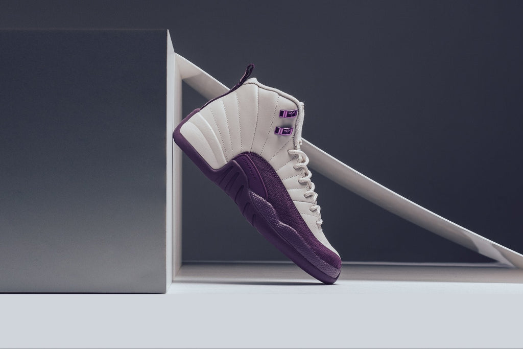 Air Jordan 12 Retro Youth - Desert Sand/Pro Purple