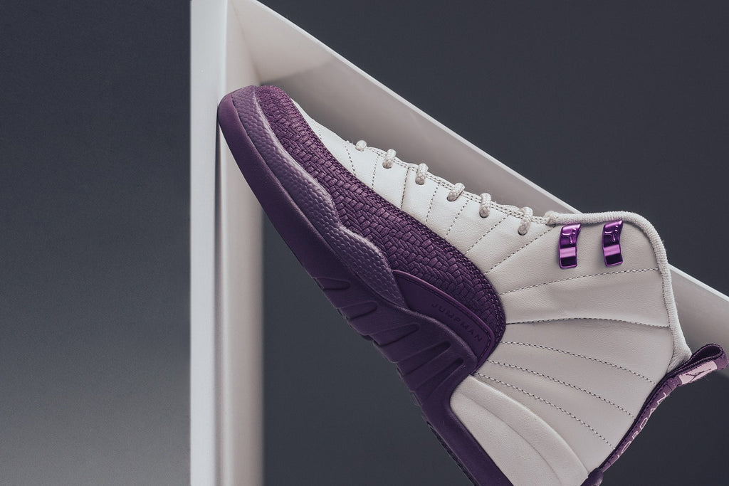 Air Jordan 12 Retro Youth - Desert Sand/Pro Purple