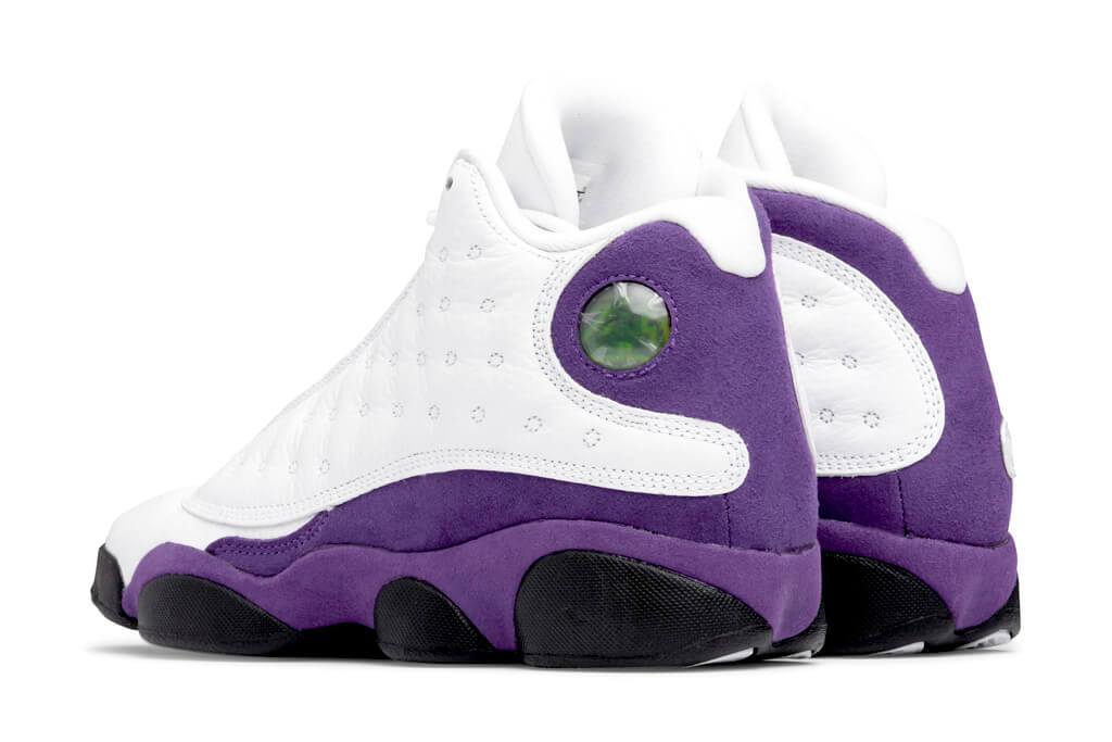 Air Jordan 13 Retro Youth - White/Black/Court Purple/University Gold