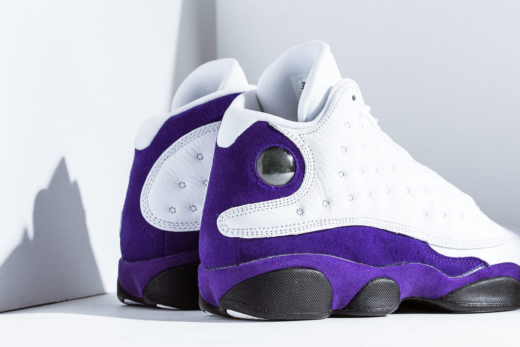 Air Jordan 13 Retro Youth - White/Black/Court Purple/University Gold